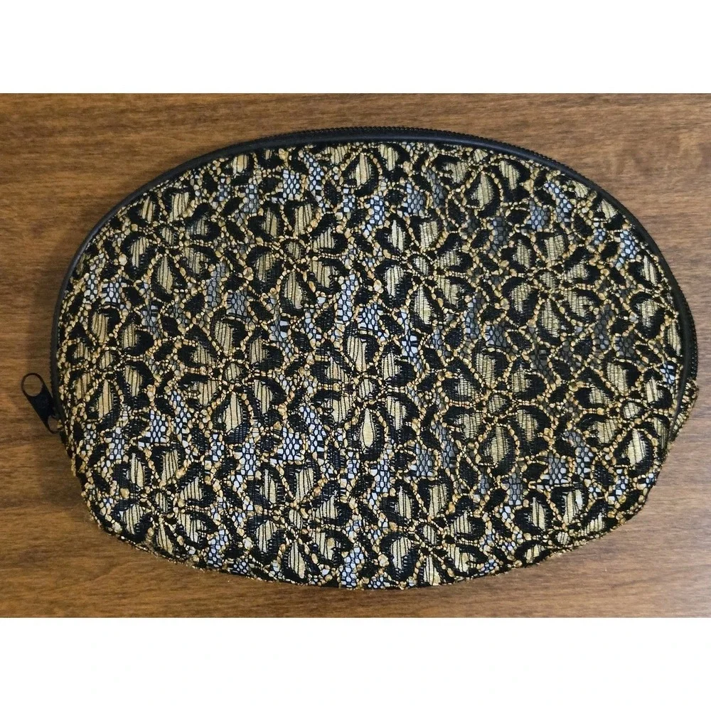 Unbranded Bag Floral Embroidered Tapestry Cosmetic Bathroom Makeup Travel Bag